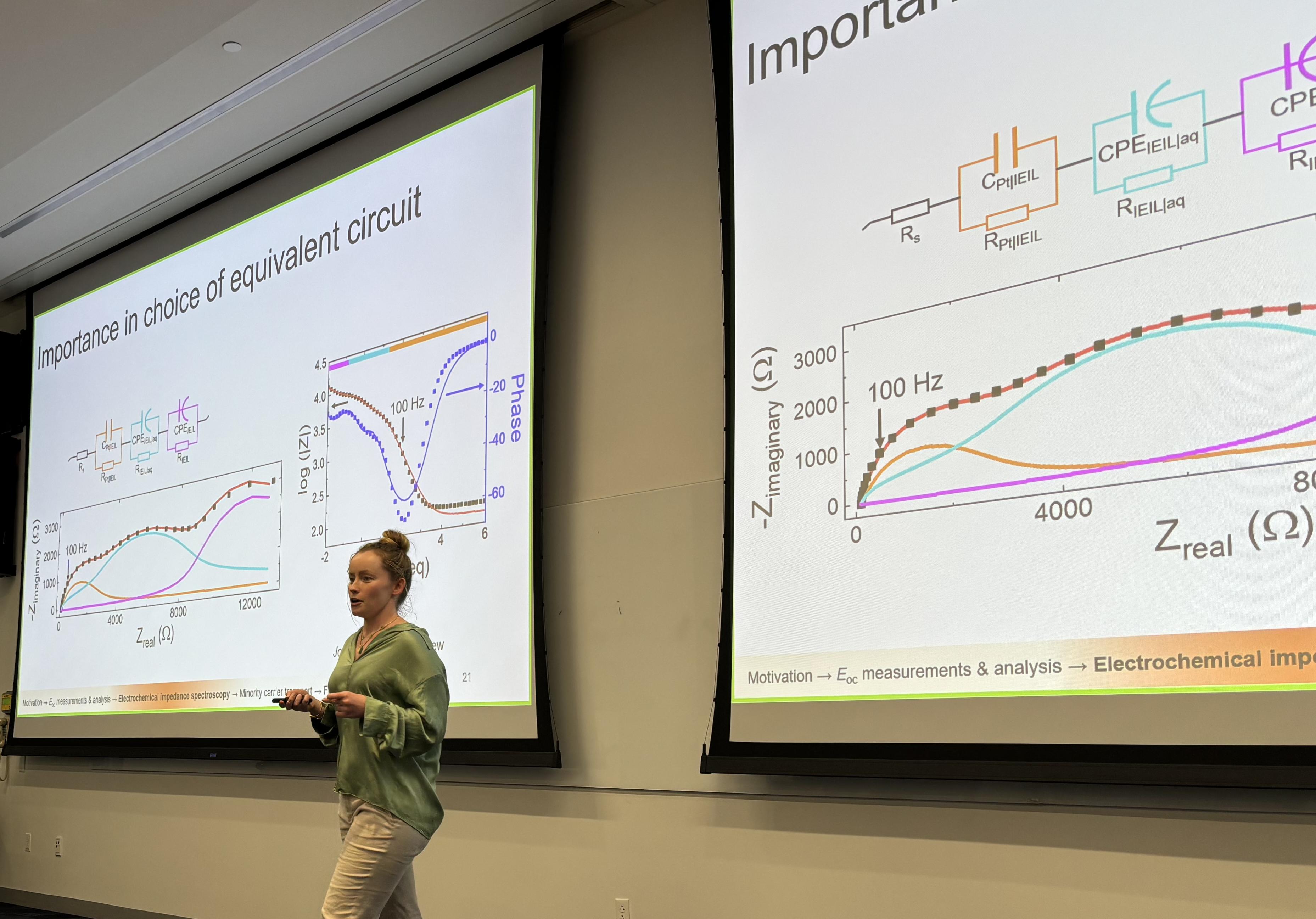 Jen Urbine during Ph.D. thesis defense